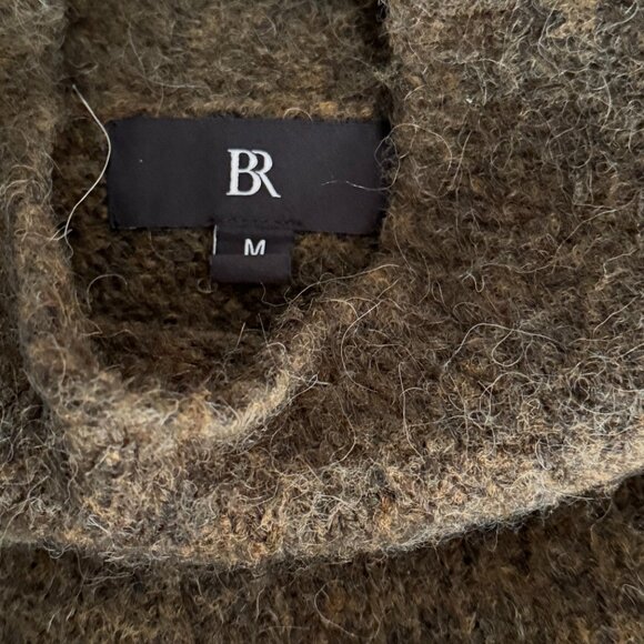 BANANA REPUBLIC (FW 2024) Alpaca-Wool Blend Crew-Neck Sweater - Sz Med Olive - Picture 4 of 5